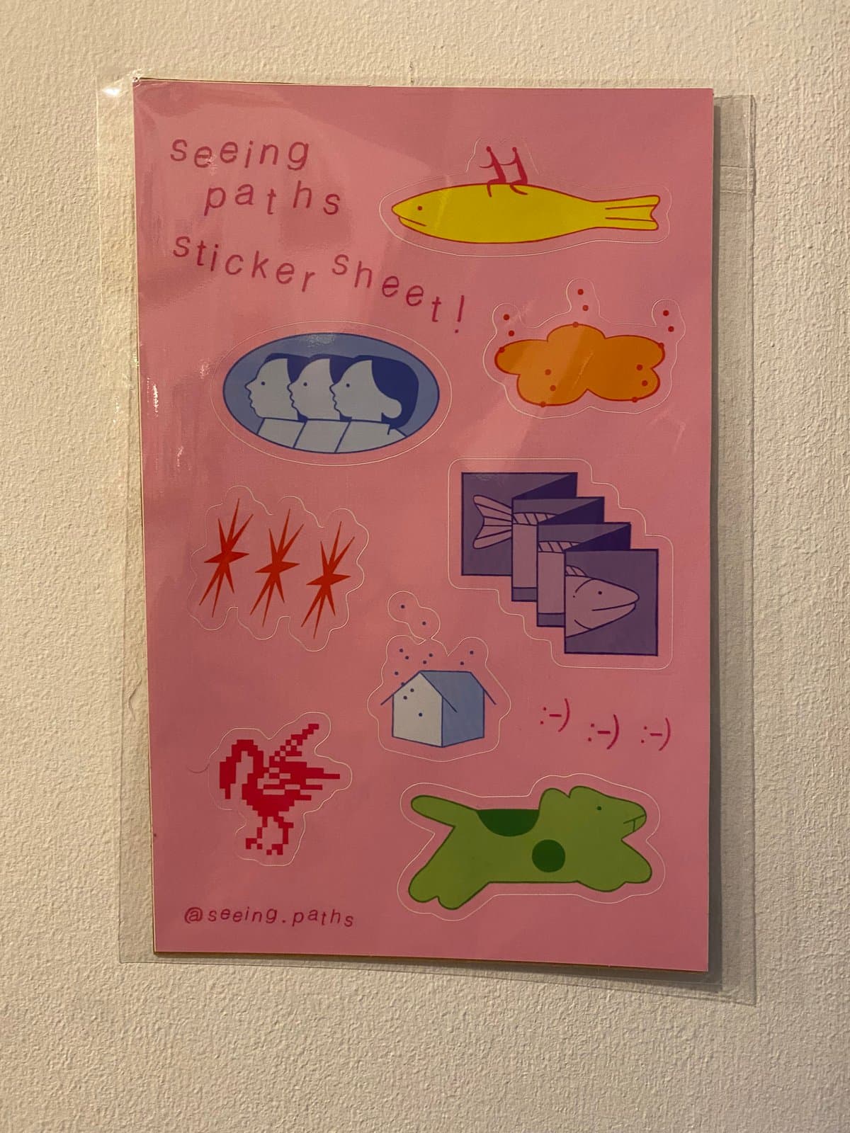 Pink Stickers by Seeing Paths
